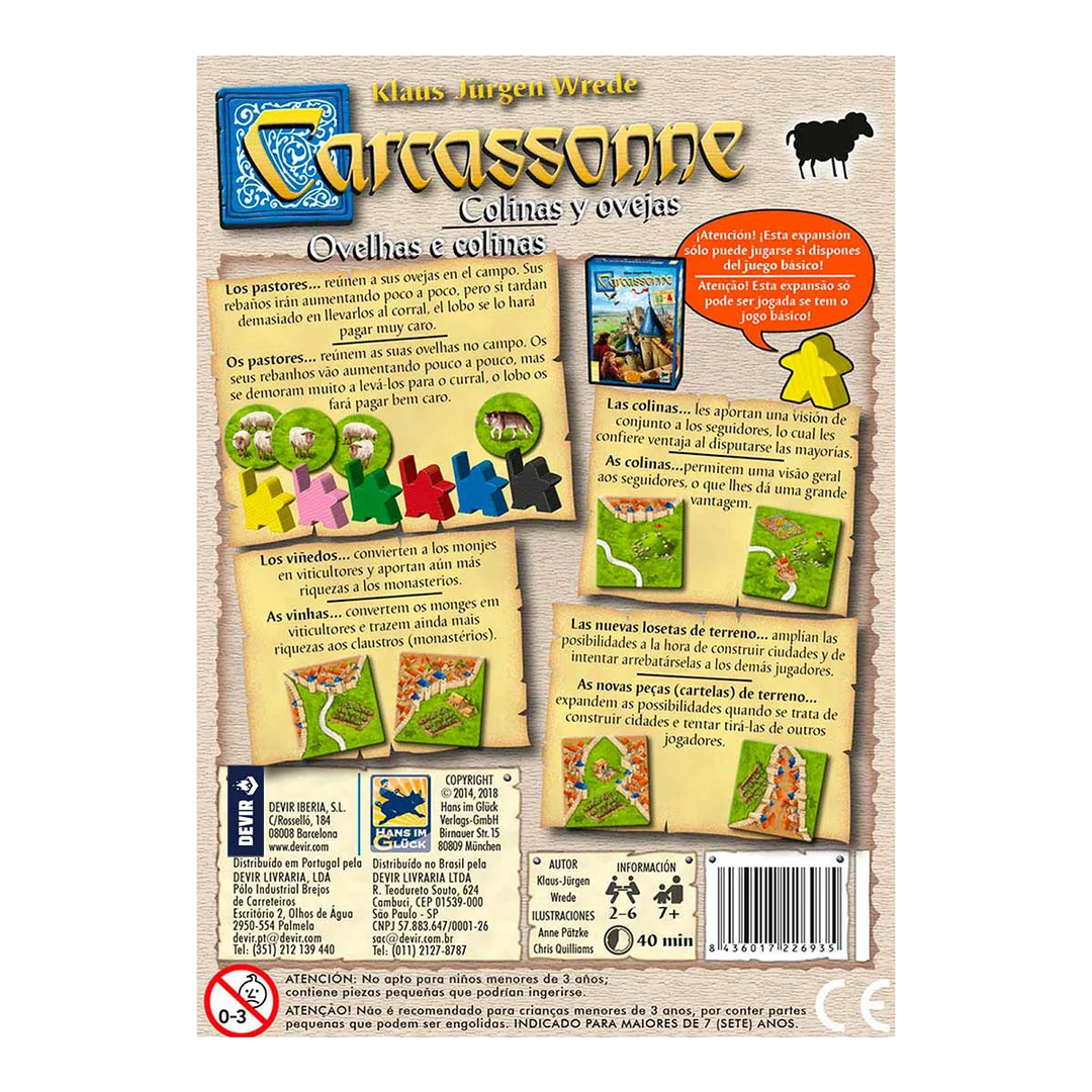 Carcassonne: expansión Colinas y Ovejas - Imagen 3