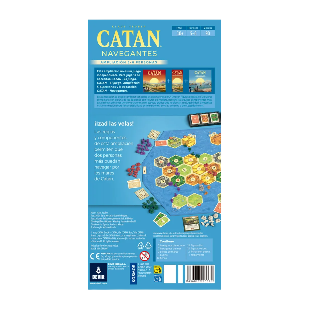 Catan: ampliación 5-6 jugadores Navegantes - Imagen 3